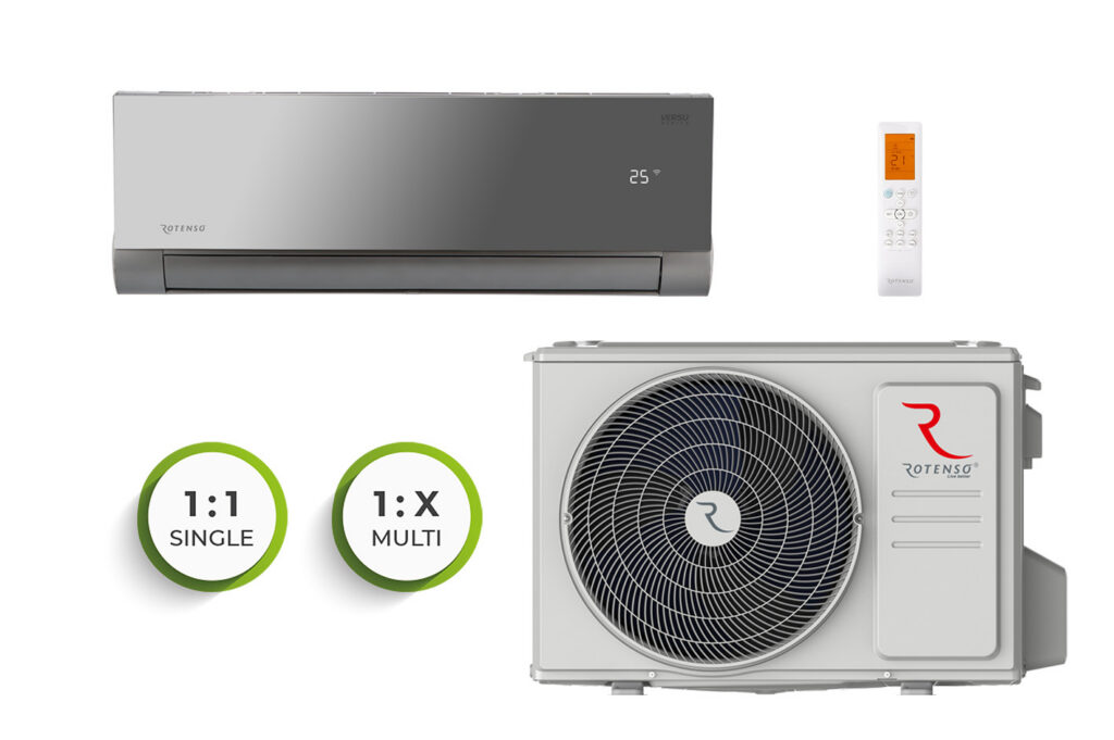 Rotenso Versu Mirror WiFi konditsioneer 2,6kW 26 m2